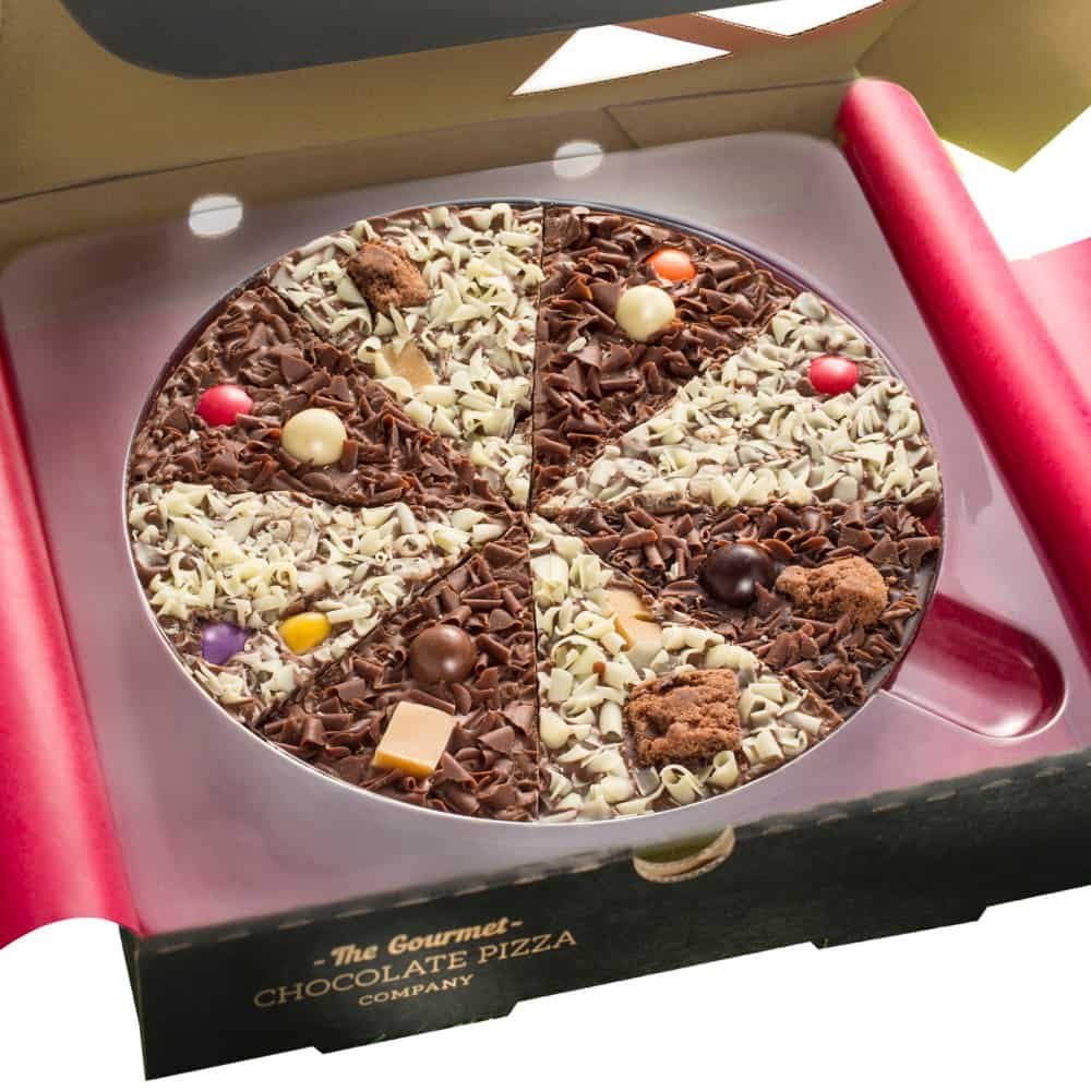 Close up of our Delicious Dilemma Chocolate Pizza